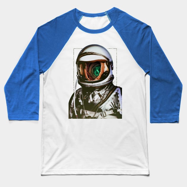 Astronaut Baseball T-Shirt by AlexEckmanLawn